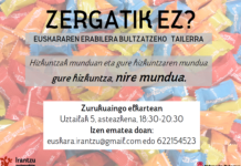 “Zergatik ez?” tailerra asteazkenean, eman izena!