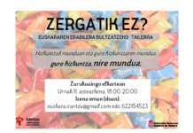 “Zergatik ez?” tailerra. Izena eman!