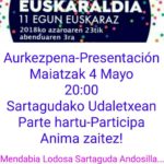 Euskaraldia Sartagudan
