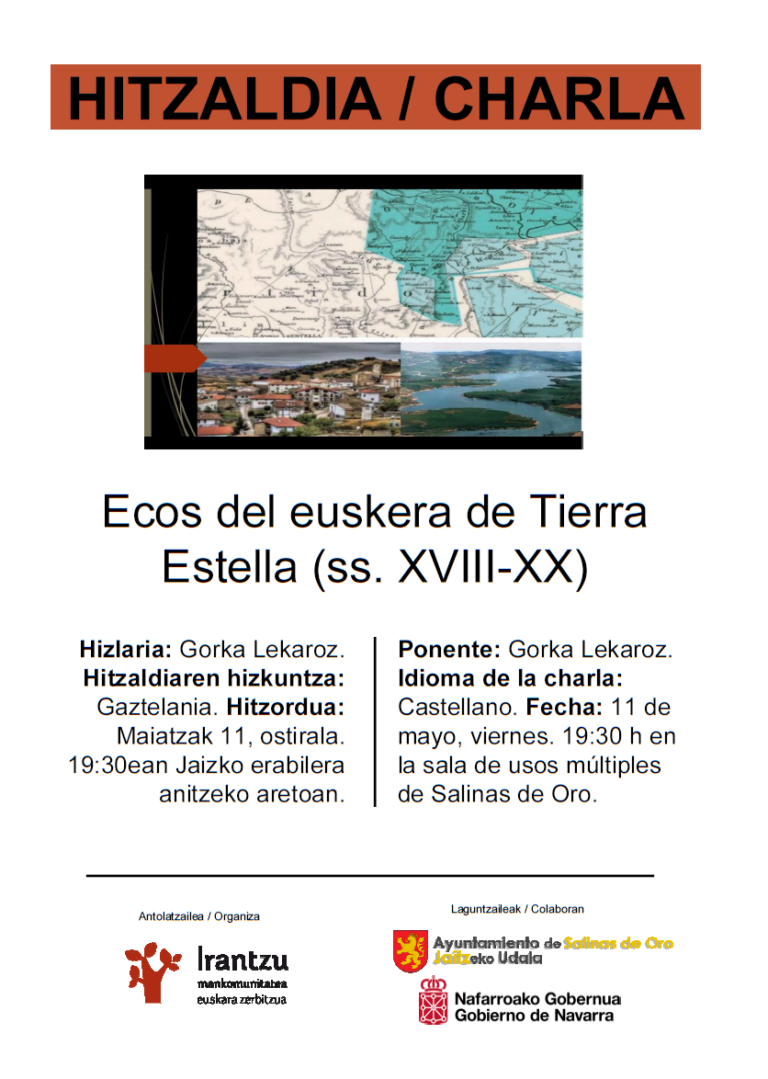 Hitzaldia: “Ecos del euskera de Tierra Estella (ss. XVIII-XIX)”