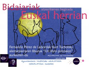 Hitzaldia: "Bidaiariak Euskal Herrian, atzerritarren begirada" @ Gesalatz udaletxea (Muetz)