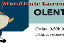 Olentzero laguntzailea Larraizarren: abenduak 22 larunbata.