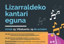 Lizarraldeko Kantari Eguna: bazkari txartelak eta kantu-jirako abesti zerrenda