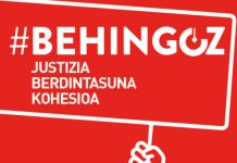 Behingoz: Justizia, Berdintasuna, Kohesioa elkarretaratzea larunbatean