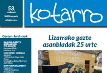 Kotarro 53 kalean da! Gazte gara gazte…
