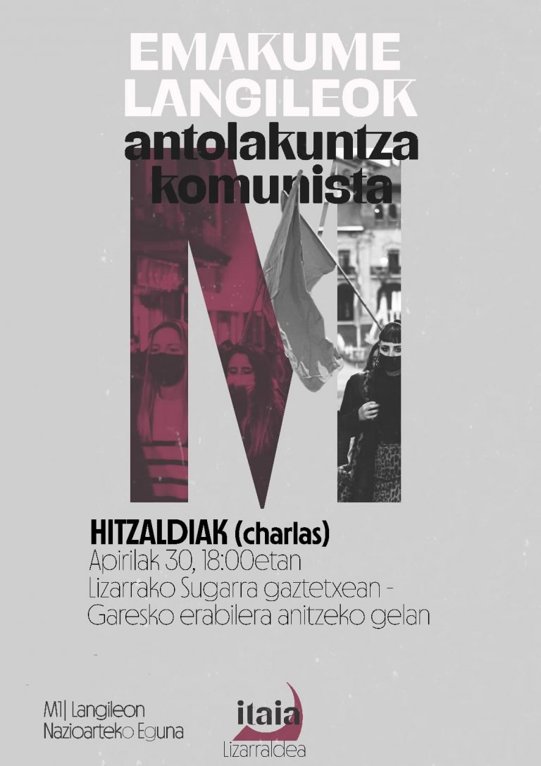 Hitzaldia: “Emakume langileok antolakuntza komunista”