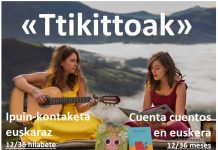 Ostegunean «Ttikittoak» ipuin-kontaketa (12-36 hilabete)