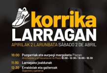 Larunbatean Korrika festak Lodosan eta Larragan
