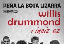 Larunbatean Willis Drummond eta Inoiz ez kontzertuan