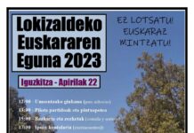 Larunbatean Lokitzaldeko euskararen eguna
